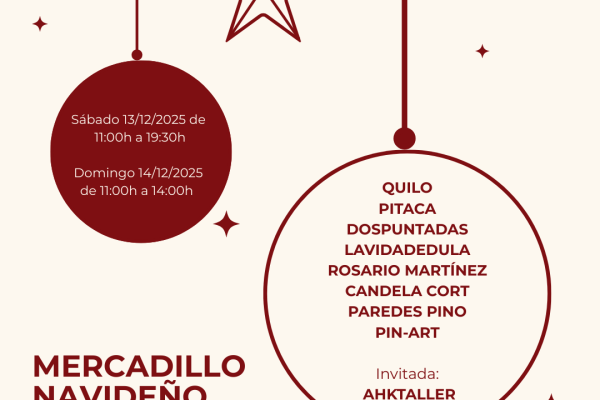 cartel del mercadillo navideño de minim madrid