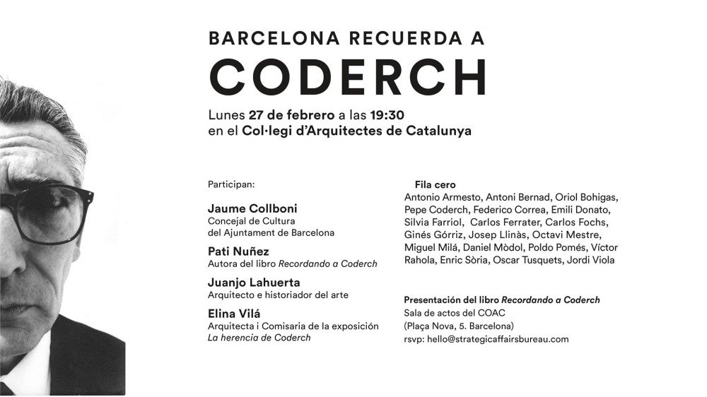 Barcelona recuerda a Coderch