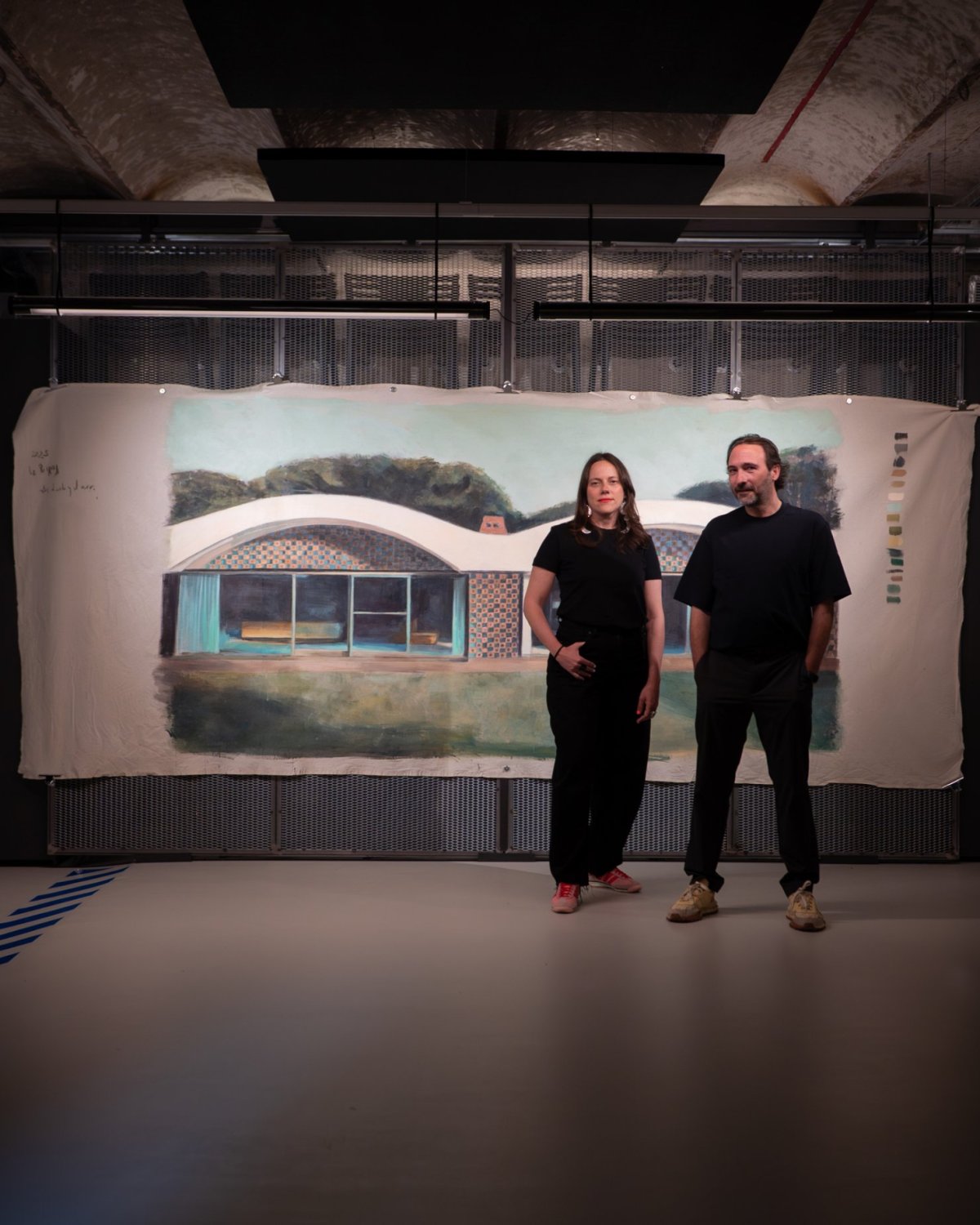Bea Sarrias y Morrosko Vila San Juan en la exposición La ricarda. Melodía de una casa en M300, espacio cultural del grupo MINIM