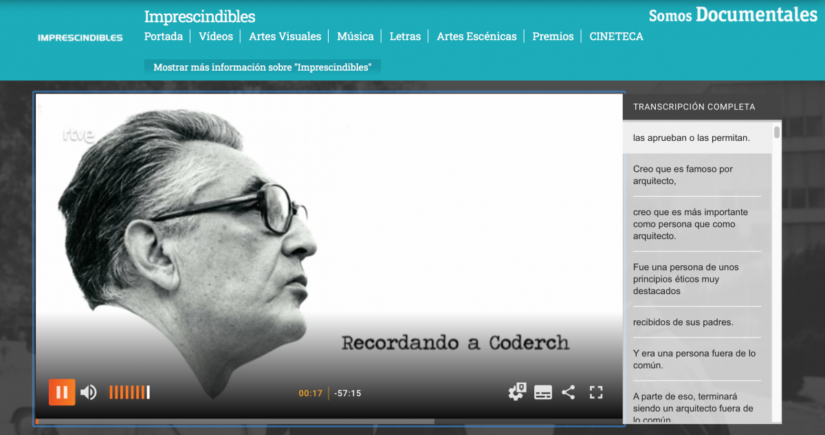 El documental "Recordando a Coderch" en La 2