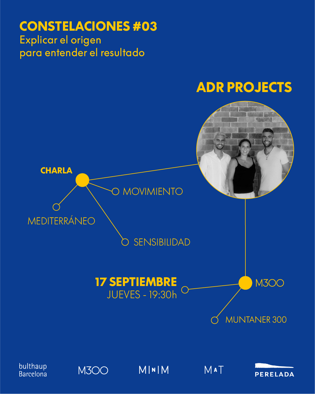 ADR Projects, estudio invitado a la tercera sesión de Constelaciones en M300, espacio cultural del grupo MINIM en bulthaup Barcelona