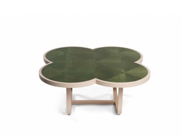 Caryllon - mesa de centro - Gebrueder Thonet Vienna - MINIM - mesita de madera con tablero verde