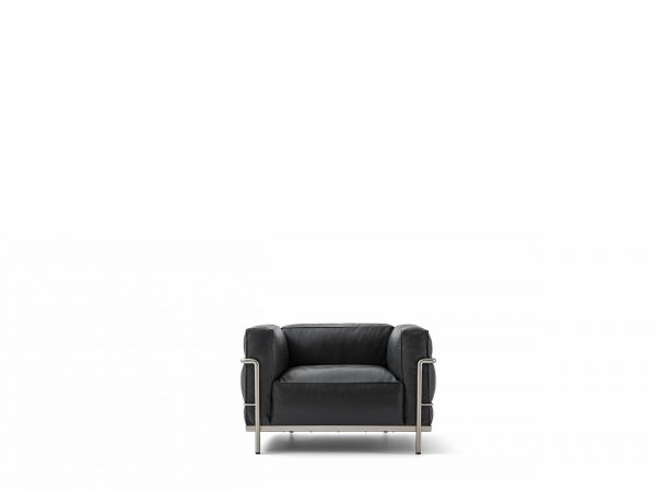 LC3 FAUTEUIL GRAND CONFORT DURABLE - Le Corbusier, Pierre Jeanneret, Charlotte Perriand - Cassina - MINIM - frontal