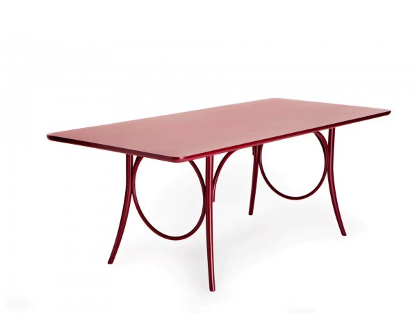 Ring - mesa de comedor roja - Gebrueder Thonet Vienna - MINIM