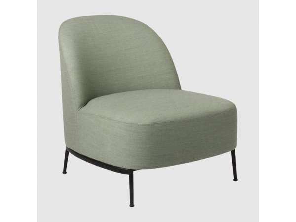 Sejour_ LoungeChair _ Butaca _ estructura en negro - sillón verde_Gubi_MINIM