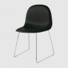 3D - silla de comedor - estructura cromada - asiento negro - GUBI - MINIM