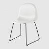 3D - silla de comedor - estructura negra - asiento blanco - GUBI - MINIM