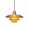 PH 3 1/2 -3 Amber coloured glass pendant, Louis Poulsen 