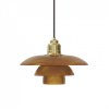 PH 3 1/2 -3 Amber coloured glass pendant, Louis Poulsen