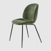 Beetle_DiningChair_tapizado de terciopelo verde_estructura negra_GUBI_MINIM