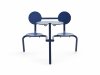 Bistroo - mesa con taburetes incorporados - muebles exterior - extremis - MINIM - mesa azul