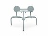 Bistroo - mesa con taburetes incorporados - muebles exterior - extremis - MINIM - mesa gris
