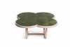 Caryllon - mesa de centro - Gebrueder Thonet Vienna - MINIM - mesita de madera con tablero verde