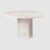 Epic Dining Table_mesa de comedor redonda_ blanco travertino_Gubi_MINIM