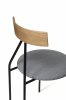 GOFI CHAIR - silla de comedor - silla de roble y tela gris - MINIM - perspectiva