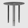 IOI_Coffee Table_ mesa auxiliar de mármol negro y gris _ Gubi _ MINIM_mesa alta y estrecha