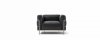 LC3 FAUTEUIL GRAND CONFORT DURABLE - Le Corbusier, Pierre Jeanneret, Charlotte Perriand - Cassina - MINIM - frontal