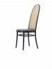 MORRIS - silla negra con rafia en el respaldo- Gebrüder Thonet Vienna - MINIM