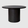 Moon _ DiningTable _ mesa de comedor redonda _ 120x73 _ mesa de madera de nogal lacada en negro _ Gubi _ MINIM