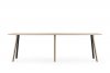ORI - mesa rectangular alta - La Palma - MINIM - mesa blanca y madera