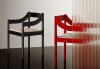 Silla_Carimate - color negro - coor rojo_ Fritz Hansen - MINIM