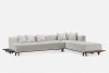 Sofa Eight Armless - Neri&Hu - patas de nogal - sofá gris -mesitas auxiliares -chaise lounge -delaespada-MINIM