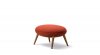 Swoon - Ottoman - reposapies - pouf - fredericia - MINIM - base de madera - rojo