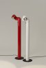 TATU - lámpara de pie - color blanco - color rojo - base negra - Santa & Cole - MINIM
