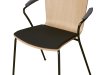 Vico Duo - silla - Vico Magistretti - madera - negro - cojín de asiento - reposabrazos - MINIM