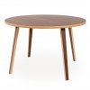 mobles114 - gracia - mesa de comedor redonda - MINIM - madera oscura