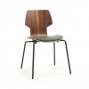 mobles114 - gracia - silla - MINIM - madera - estructura lacada negro - cojin verde