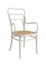 vienna 144 - silla - Gebrüder Thoner - MINIM - silla blanca con asiento de rafia