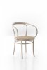 wiener sthul - silla - Gebrüder Thoner Vienna - MINIM - silla blanca con asiento beige