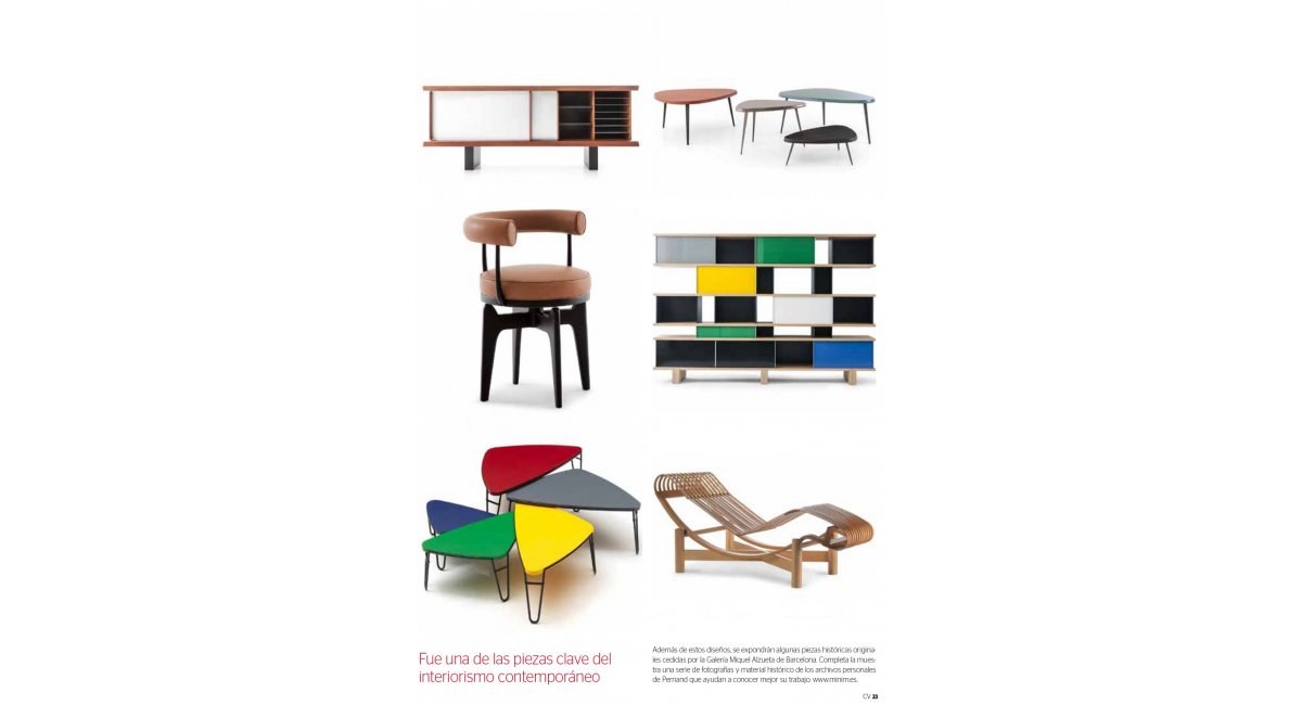 La exposición de Charlotte Perriand en MINIM Barcelona en prensa
