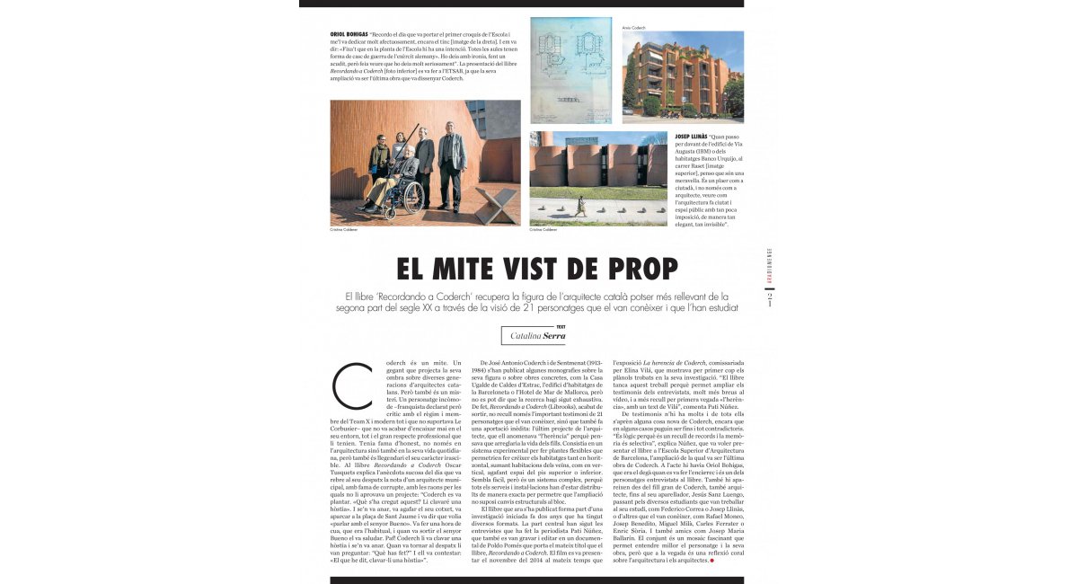 Libro &quot;Recordando a Coderch&quot; MINIM Barcelona