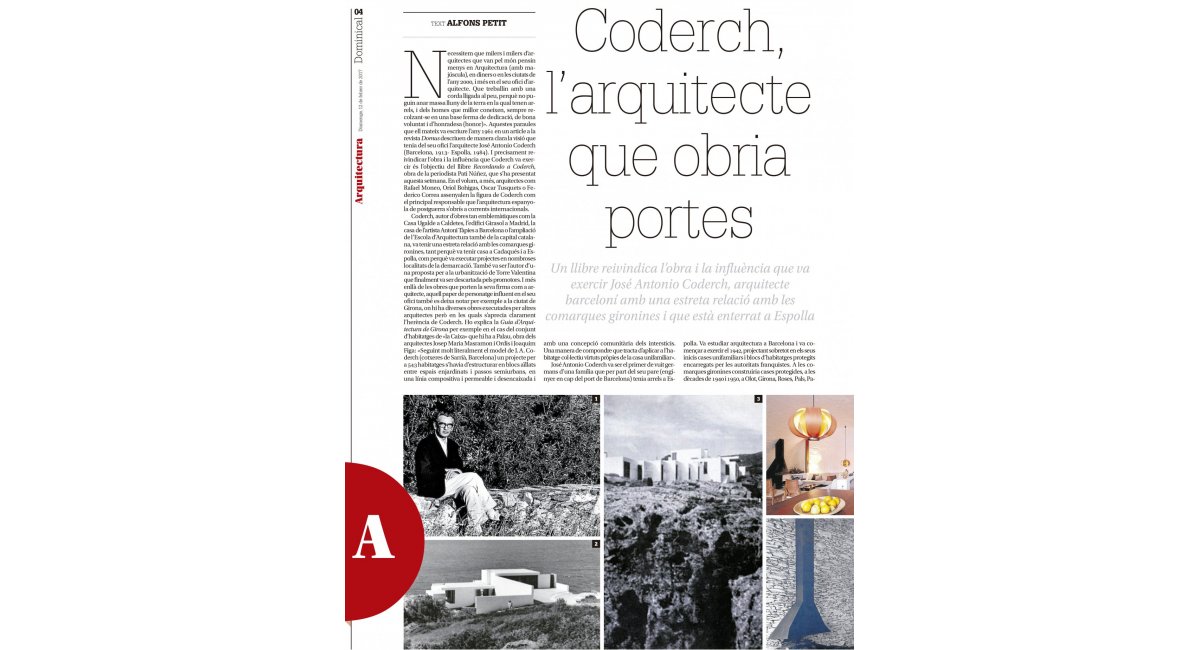 Libro &quot;Recordando a Coderch&quot; MINIM Barcelona