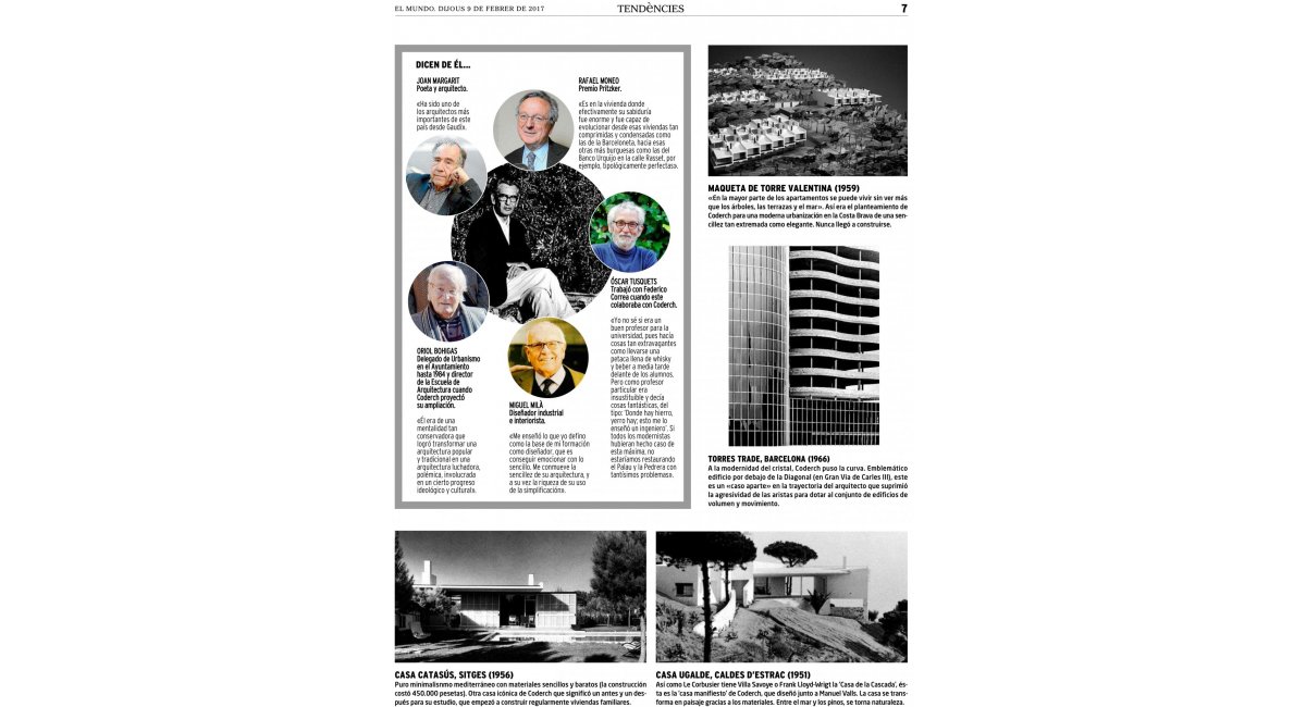 Libro &quot;Recordando a Coderch&quot; MINIM Barcelona