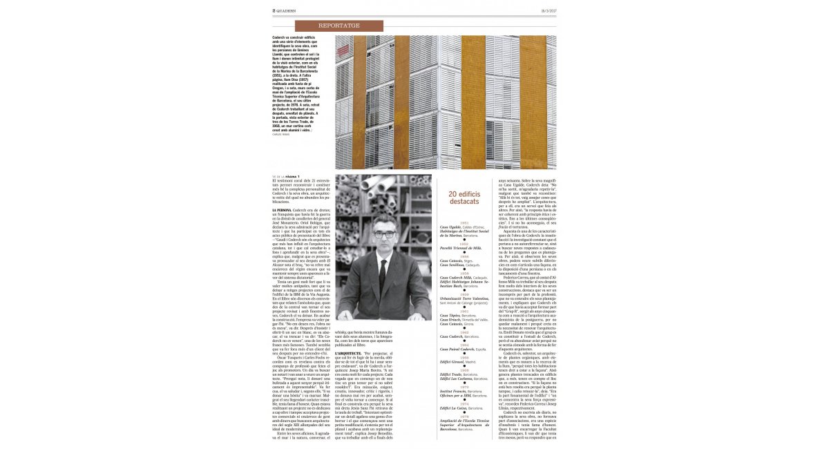 Libro &quot;Recordando a Coderch&quot; MINIM Barcelona