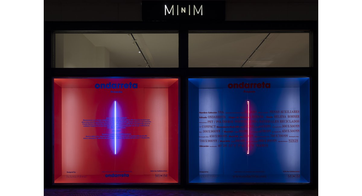 Escaparate UDA table - Ondarreta - Helena Rohner - MINIM Madrid