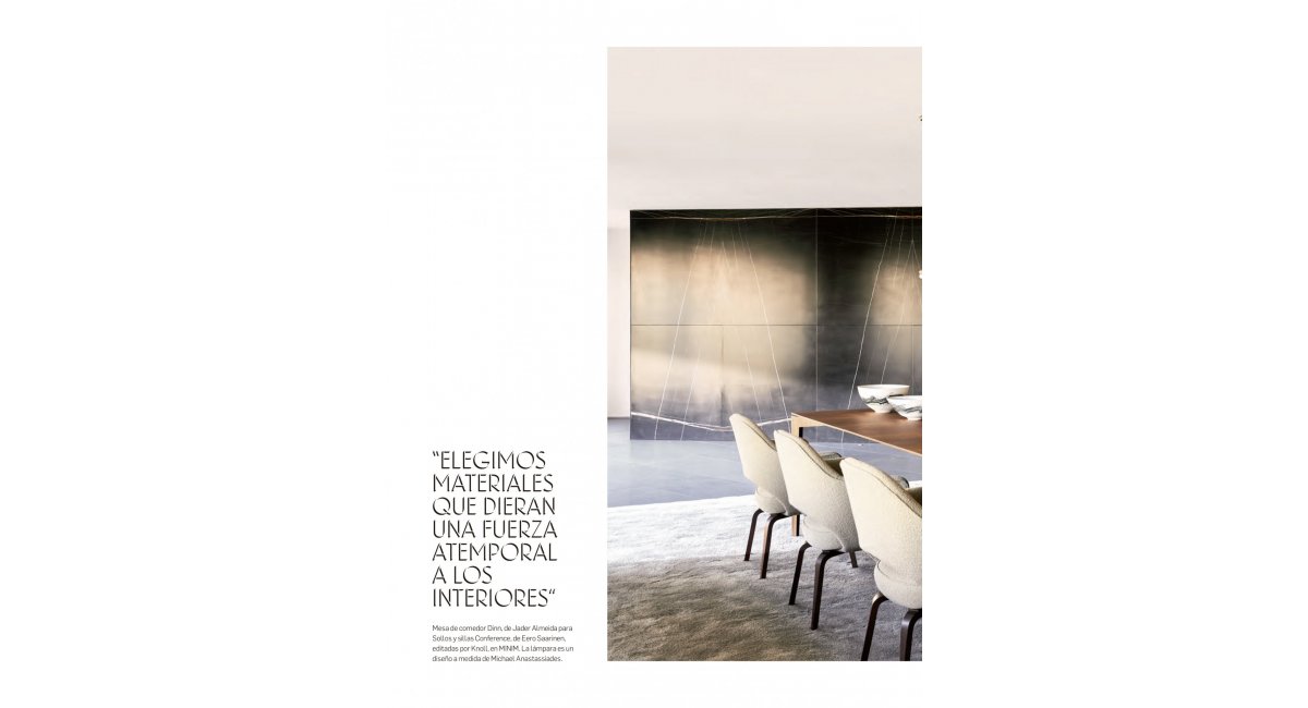 Reportaje Arquitectura y Diseño MINIM amuebla casa Marcio Cogan en