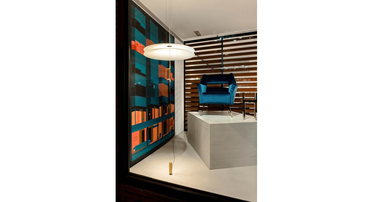 escaparate MINIM Barcelona 20 iconos del diseño contemporáneo