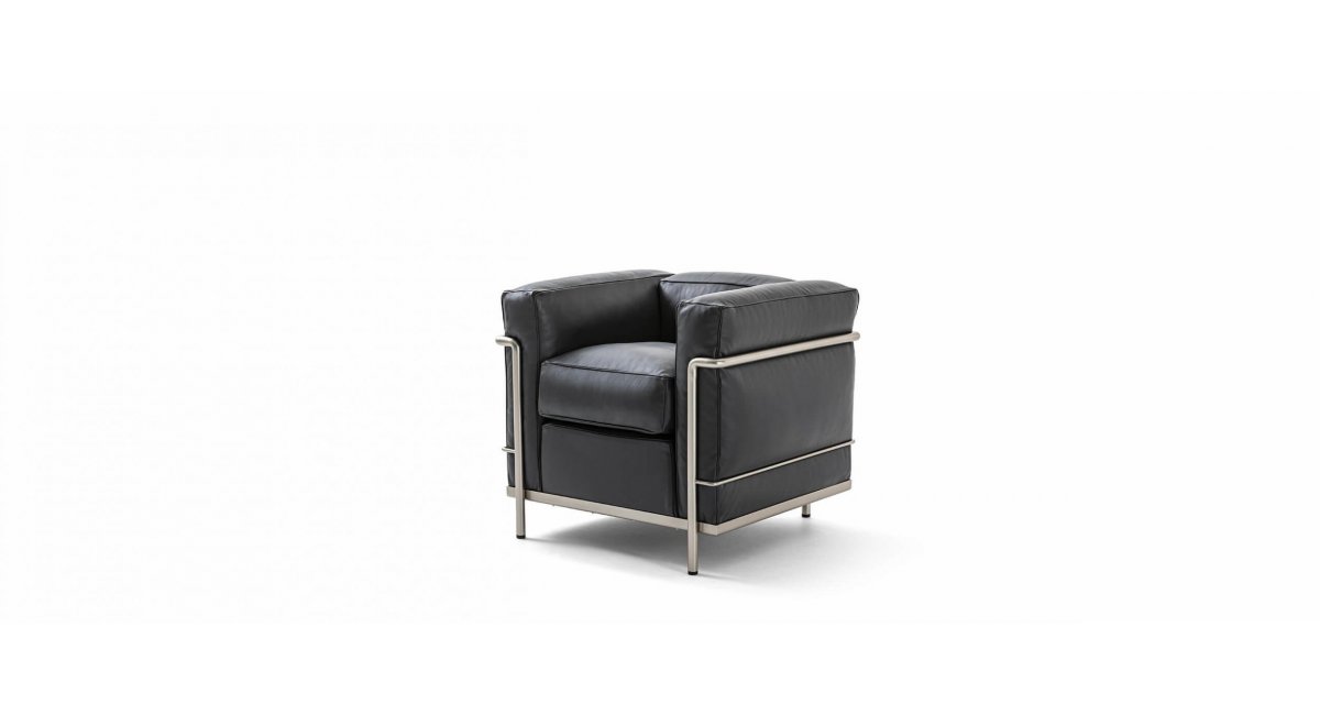 002 LC2 FAUTEUIL GRAND CONFORT DURABLE - Le Corbusier, Pierre Jeanneret, Charlotte Perriand - Cassina - MINIM - lateral