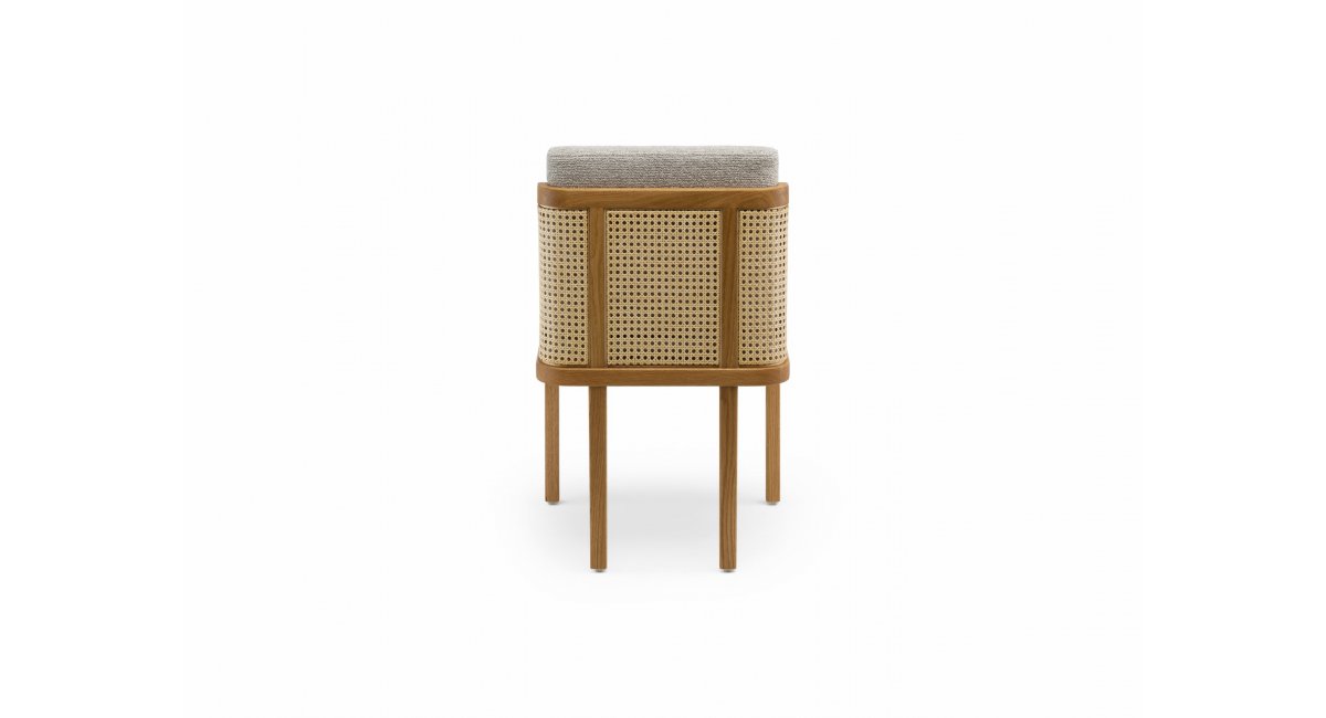 272 Throne Dining Chair with Rattan - silla de comedor - silla de ratan - de la espada - MINIM - trasera