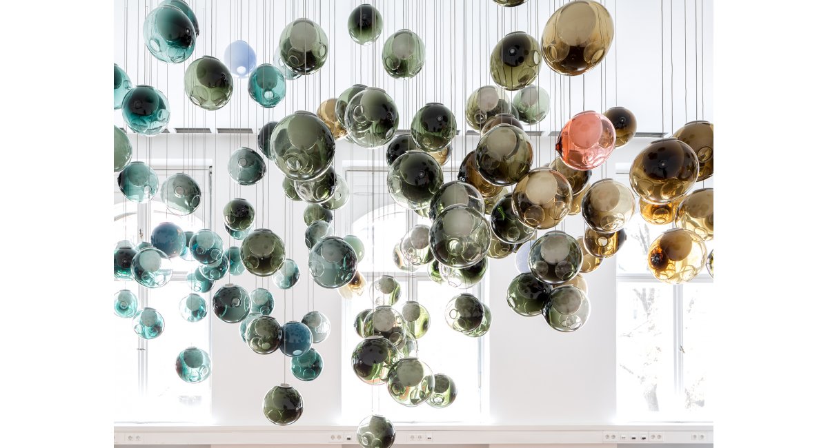 28 Ramdon -Bocci - lámpara techo - MINIM - lifestyle composición lámpara colores