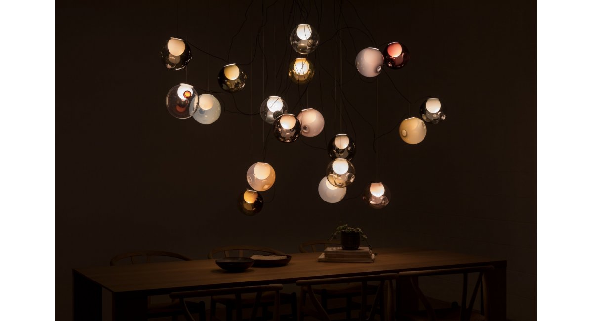 28 Ramdon -Bocci - lámpara techo - MINIM - lifestyle luces encendidas