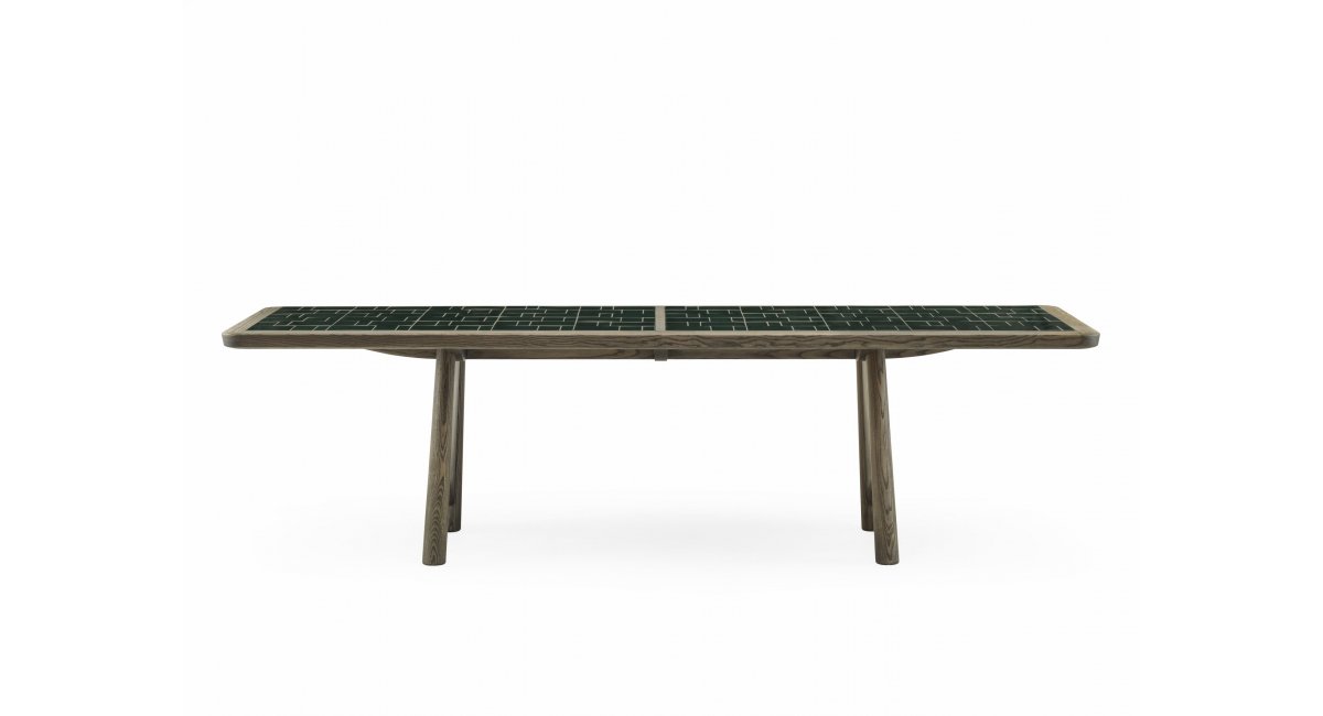 681 Twenty-Five Dining Table - mesa de comedor - madera de fresno y teja verde - De La Espada Atelier - MINIM