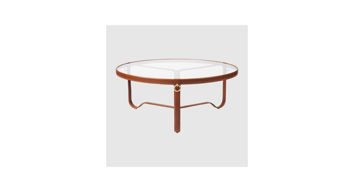 Adnet_CoffeeTable_mesa de centro_cuero marrón y cristal_Gubi_MINIM