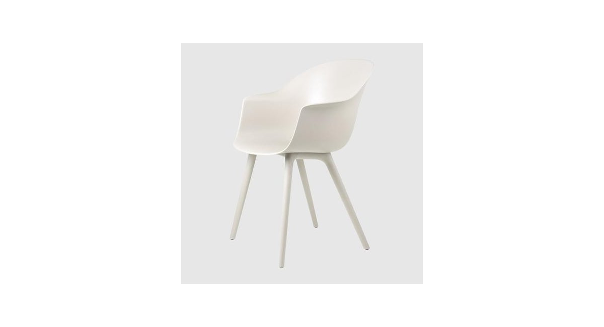 Bat_DiningChair Plastic_Silla de comedor de plástico_silla blanca_GUBI_MINIM