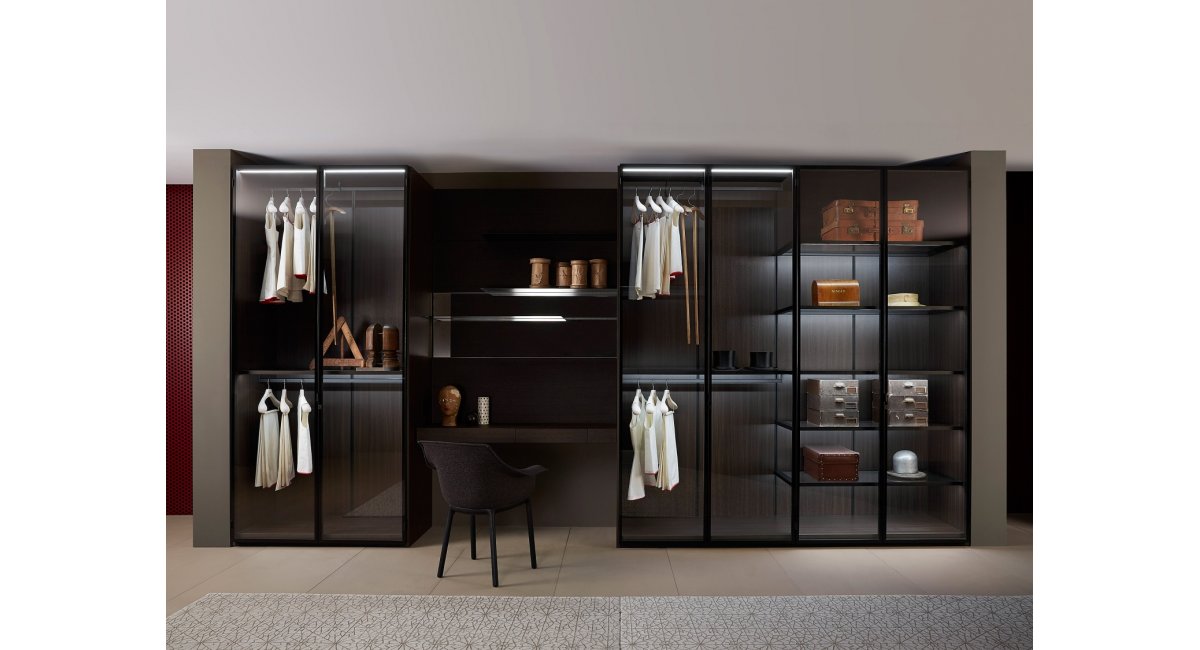 Battente Hinged - vestidores - Porro - MINIM - sistema - vista general