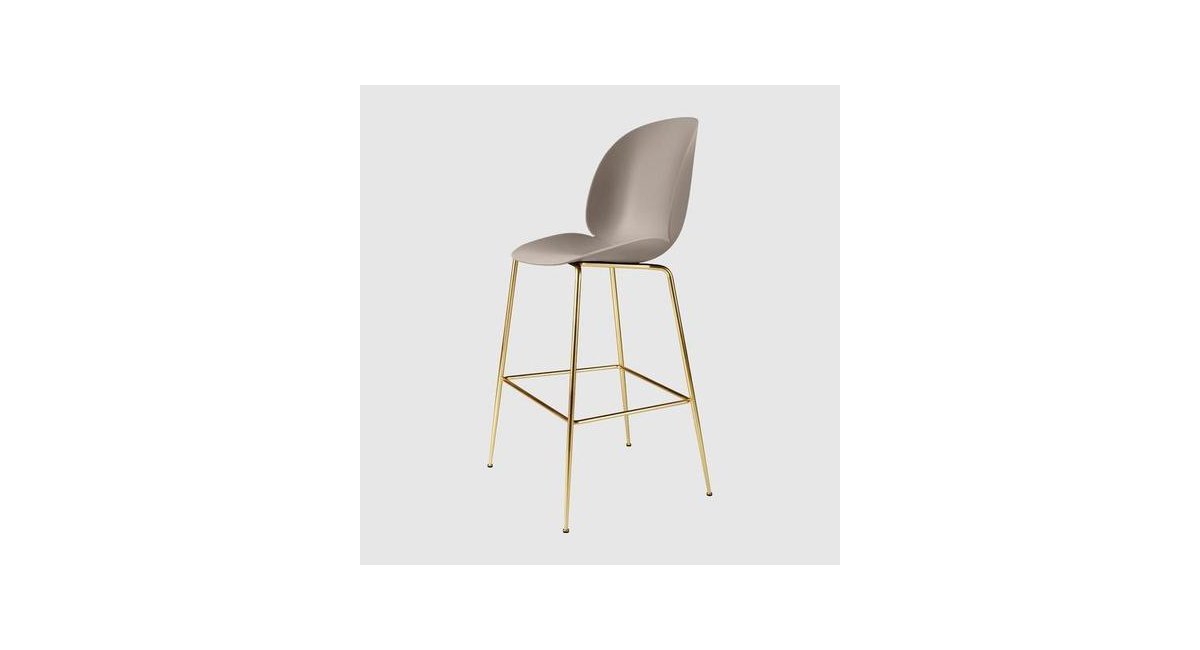 Beetle_Bar Chair_taburete_latón_asiento beige_GUBI_MINIM